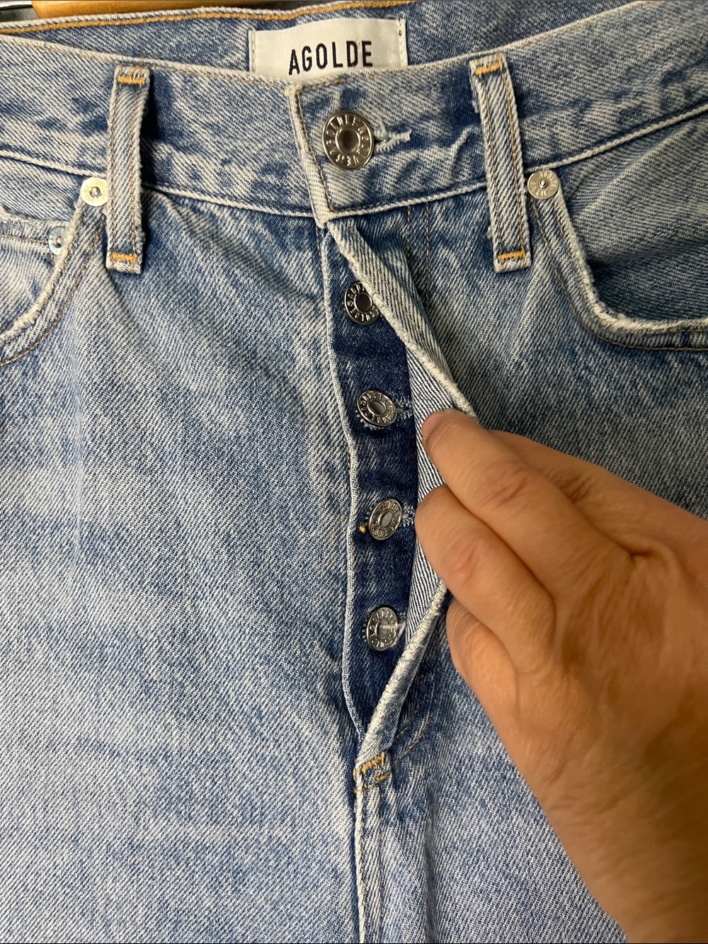 Agolde 90s Loose Fit Distressed Jeans Fall Out 26 - Picture 7 of 13